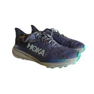 Womens Hoka One One Challenger ATR 7 Trail Hiking Running Shoes Size 10B Blue